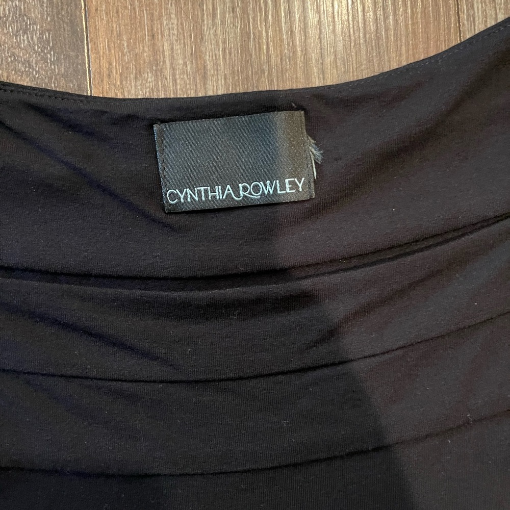 Cynthia Rowley Black Ruffled Sheath Mini Dress - Picture 2 of 2